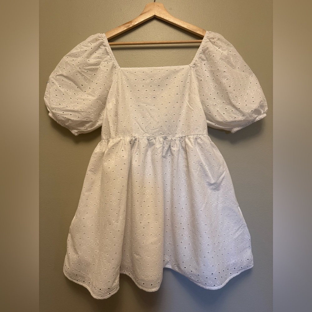 A New Day White Cotton Eyelet Dress